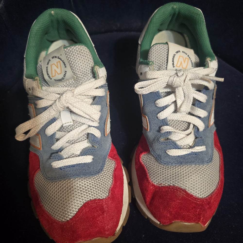 New Balance Kids Red, Blue, Gray, Green & Tan Sneakers